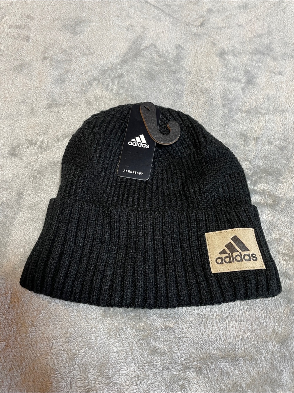 NWT Adidas Rib Knit Cuffed Beanie Hat